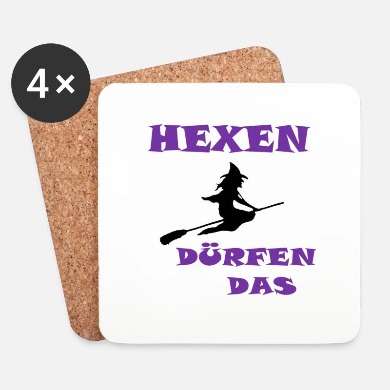 Hexen duerfen das - Untersetzer (4er-Set) - Weiß
