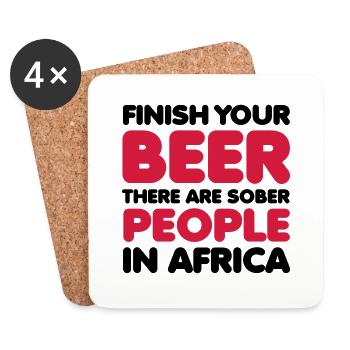 Beer - Untersetzer (4er-Set) - Weiß - Vorne