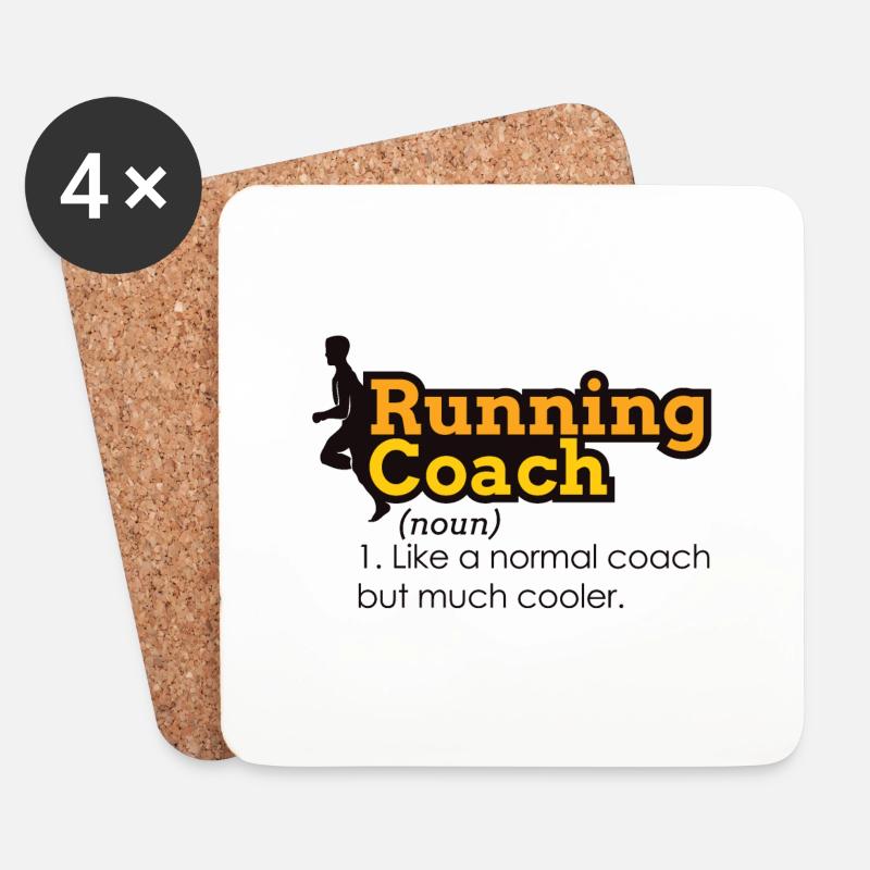 Lauftrainer lustige Worterklärung Geschenkidee - Untersetzer (4er-Set) - Weiß