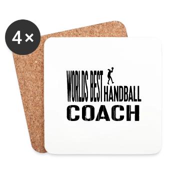 Handball Trainer Coach Handballer Gift Idea - Coasters (set of 4) - white - Front