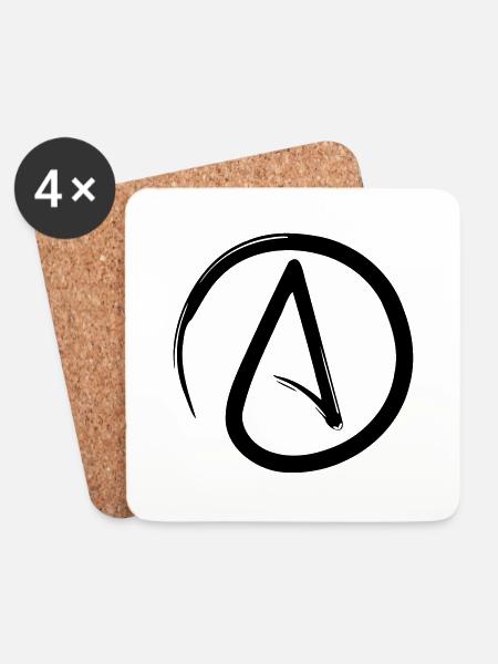 Atheist - Untersetzer (4er-Set) - Weiß