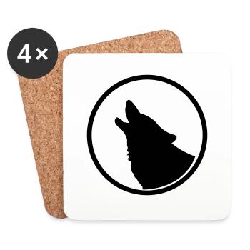 wolfcy2 - Dessous de verre (lot de 4) - blanc - Devant