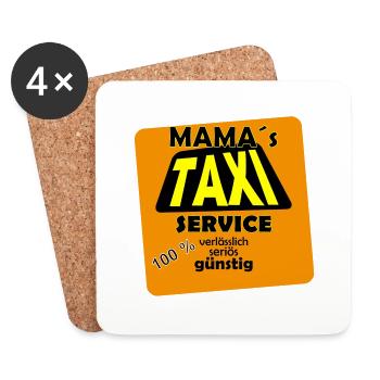 Mama Taxi immer bereit - Untersetzer (4er-Set) - Weiß - Vorne