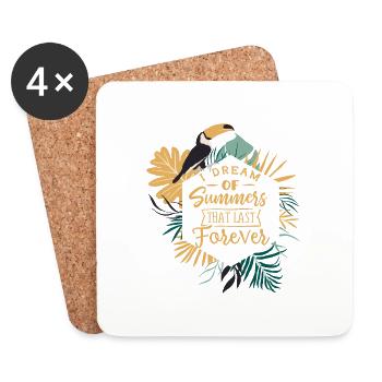 I DREAM OF SUMMER THAT LASTS FOREVER - Coasters (set of 4) - white - Front
