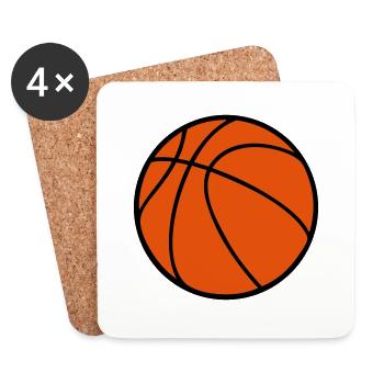 basketball ball - Coasters (set of 4) - white - Front