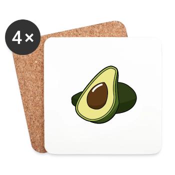 advocado - Dessous de verre (lot de 4) - blanc - Devant