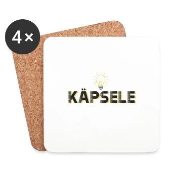 Käpsele Schwabe schwäbisch schwäbisches Geschenk - Untersetzer (4er-Set) - Weiß - Vorne