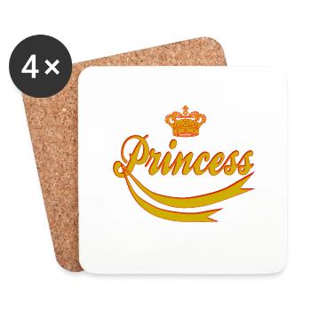 Prinzessin - Untersetzer (4er-Set) - Weiß - Vorne