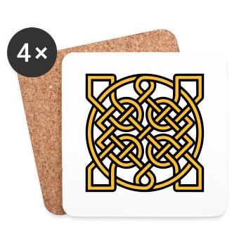 Knot pattern - Coasters (set of 4) - white - Front