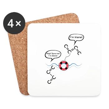 Chemie Formel Spruch Chemiker Geschenk - Untersetzer (4er-Set) - Weiß - Vorne