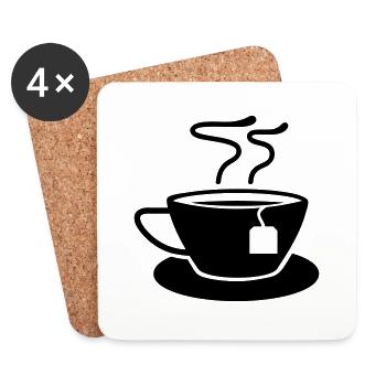 tea_cup_f1 - Untersetzer (4er-Set) - Weiß - Vorne