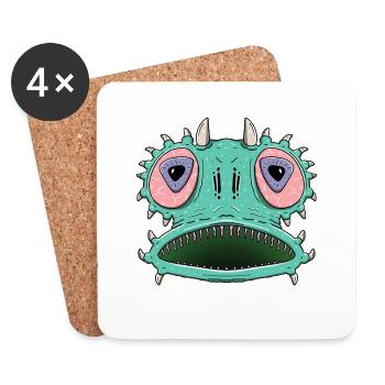 Alien - Untersetzer (4er-Set) - Weiß - Vorne