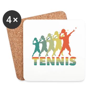 tennis - Coasters (set of 4) - white - Front