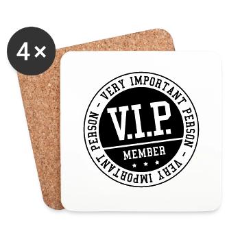 vip_member_zy1 - Untersetzer (4er-Set) - Weiß - Vorne