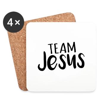 team jesus - Dessous de verre (lot de 4) - blanc - Devant