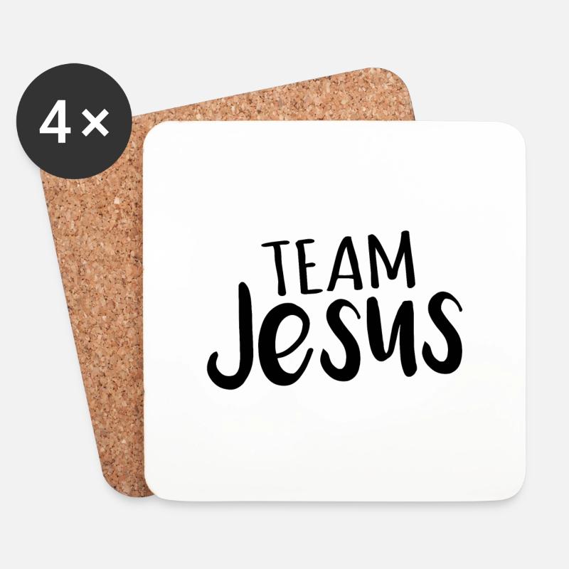 team jesus - Untersetzer (4er-Set) - Weiß