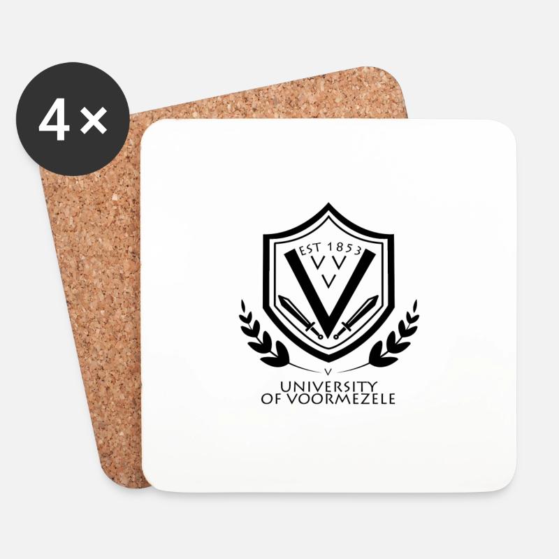 Universität von Voormezele - Untersetzer (4er-Set) - Weiß