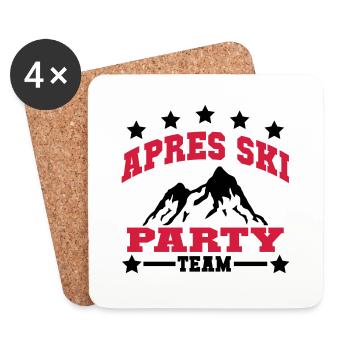 apres_ski_5_2f - Untersetzer (4er-Set) - Weiß - Vorne