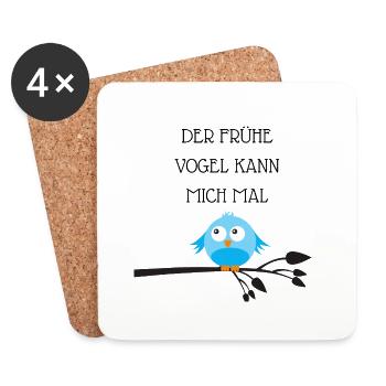 I dont'care on the "early bird - Coasters (set of 4) - white - Front