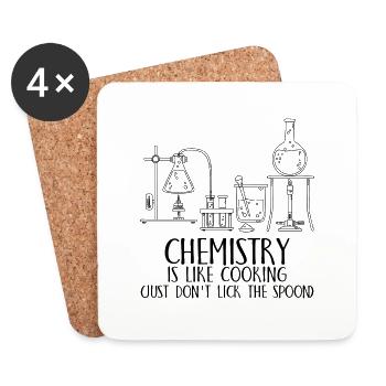 Chemie Chemistry Labor Spruch Student Geschenk - Coasters (set of 4) - white - Front