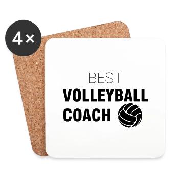 Meilleur entraîneur de volley-ball | Sport Coach Cadeaux - Dessous de verre (lot de 4) - blanc - Devant