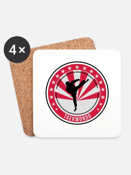 Taekwondo / Taekwondoin / Tae kwon do / Fight - Coasters (set of 4) - white