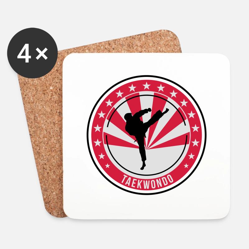 Taekwondo / Tae-Kwon-Do / Taekwon-Do / Kampfkünste - Untersetzer (4er-Set) - Weiß