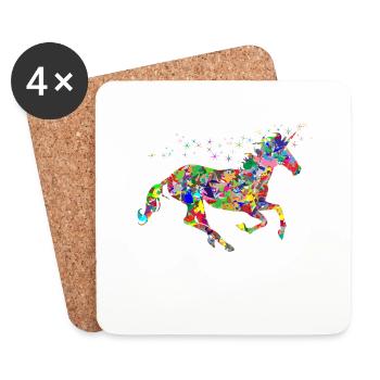UNICORN Colorful - Coasters (set of 4) - white - Front