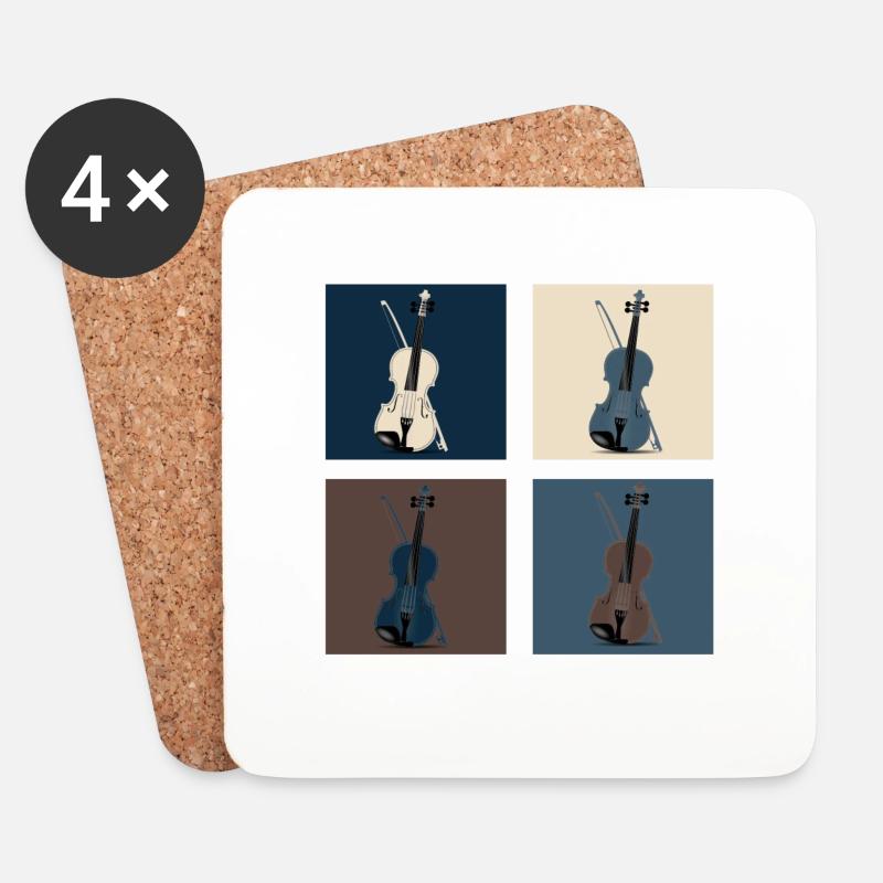 Cello - Untersetzer (4er-Set) - Weiß