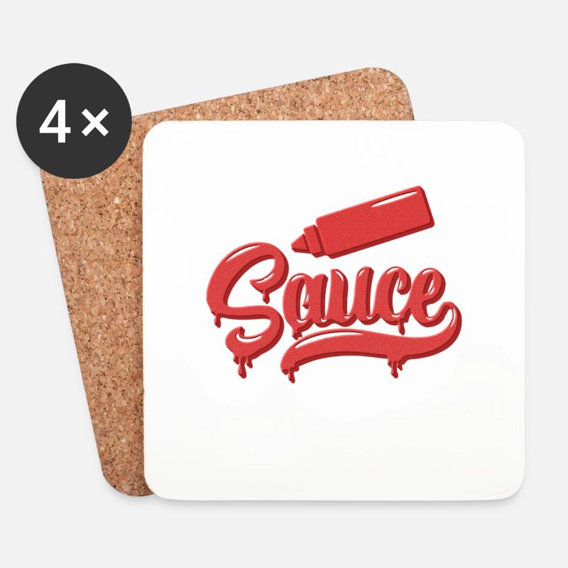 sauce - Coasters (set of 4) - white