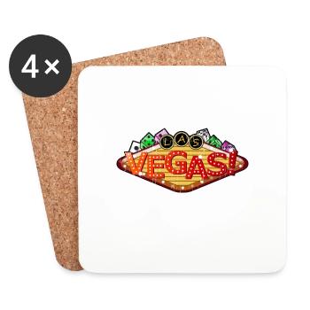 Las Vegas Dice Chip Cocktail - Coasters (set of 4) - white - Front