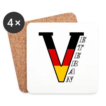 Veteran - Untersetzer (4er-Set) - Weiß - Vorne