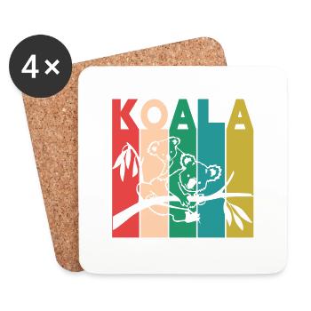 Koala - Untersetzer (4er-Set) - Weiß - Vorne