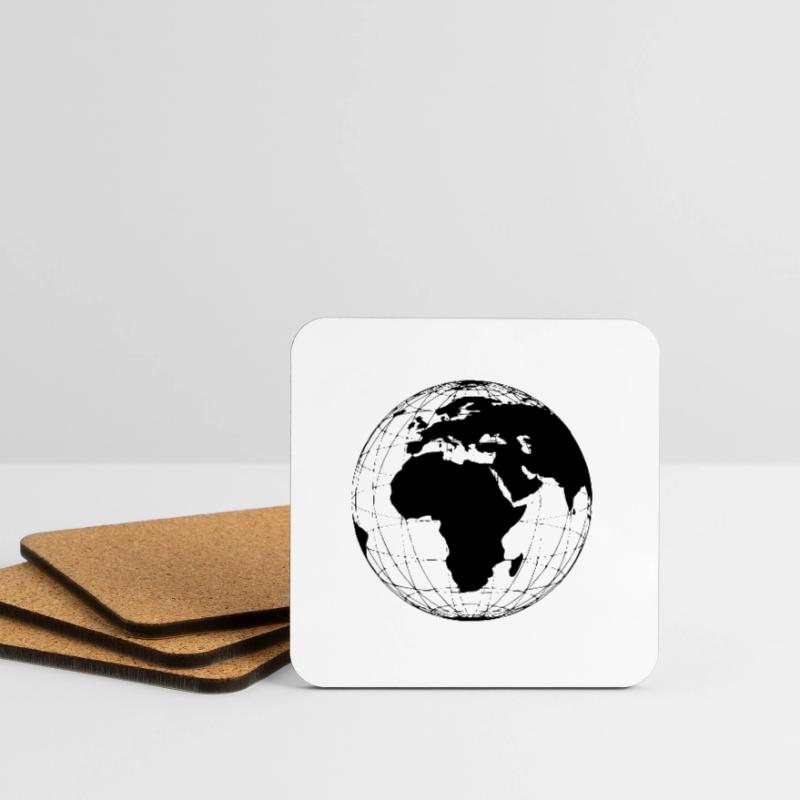 Globe terrestre - globe terrestre globe terrestre globe terrestre globe terrestre Dessous de verre (lot de 4)