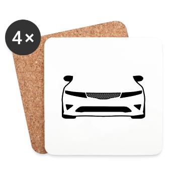 JDM Car eyes FN | T-shirts JDM - Coasters (set of 4) - white - Front