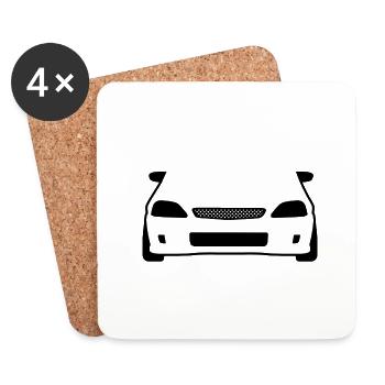 JDM Car eyes EK | T-shirts JDM - Coasters (set of 4) - white - Front