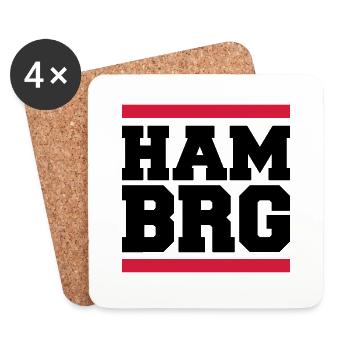 hamburg - Untersetzer (4er-Set) - Weiß - Vorne