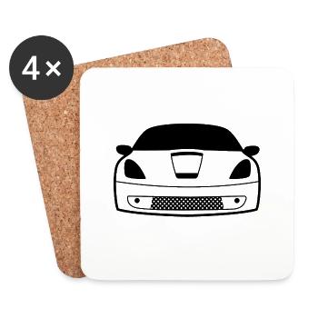 JDM Car Eyes T23 | T-shirts JDM - Coasters (set of 4) - white - Front