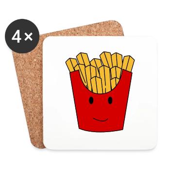 French fries - Coasters (set of 4) - white - Front