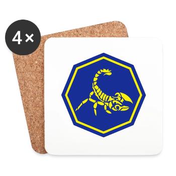 scorpion tribal logo - Dessous de verre (lot de 4) - blanc - Devant