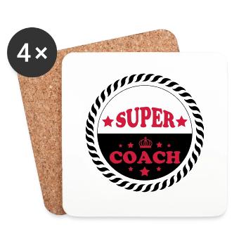 Super coach - Untersetzer (4er-Set) - Weiß - Vorne