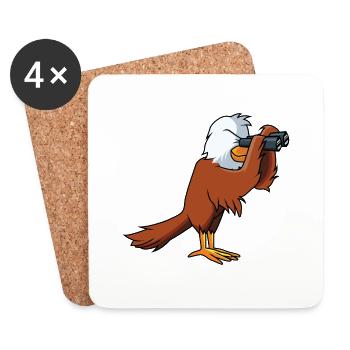 Aux yeux d'aigle - Dessous de verre (lot de 4) - blanc - Devant