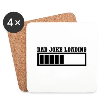 Dad Joke Loading Geschenk - Untersetzer (4er-Set) - Weiß - Vorne