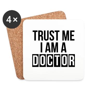 Trust me i'm a doctor gift - Coasters (set of 4) - white - Front