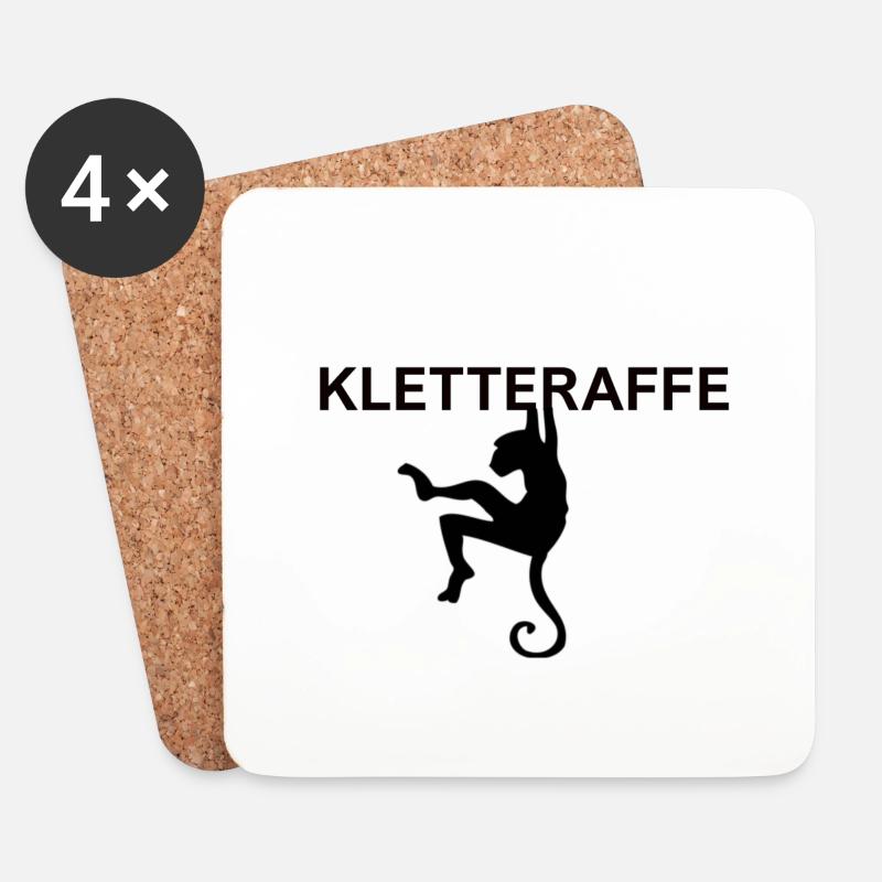Kletteraffe - Untersetzer (4er-Set) - Weiß