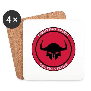 Masque Viking 22 - Dessous de verre (lot de 4) - blanc - Devant
