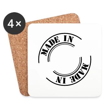 made in - Coasters (set of 4) - white - Front