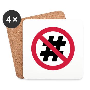 hashtag - Dessous de verre (lot de 4) - blanc - Devant