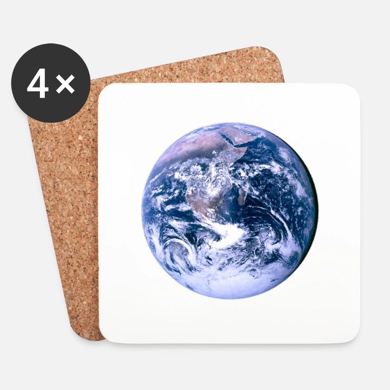 The Blue Marble - Untersetzer (4er-Set) - Weiß