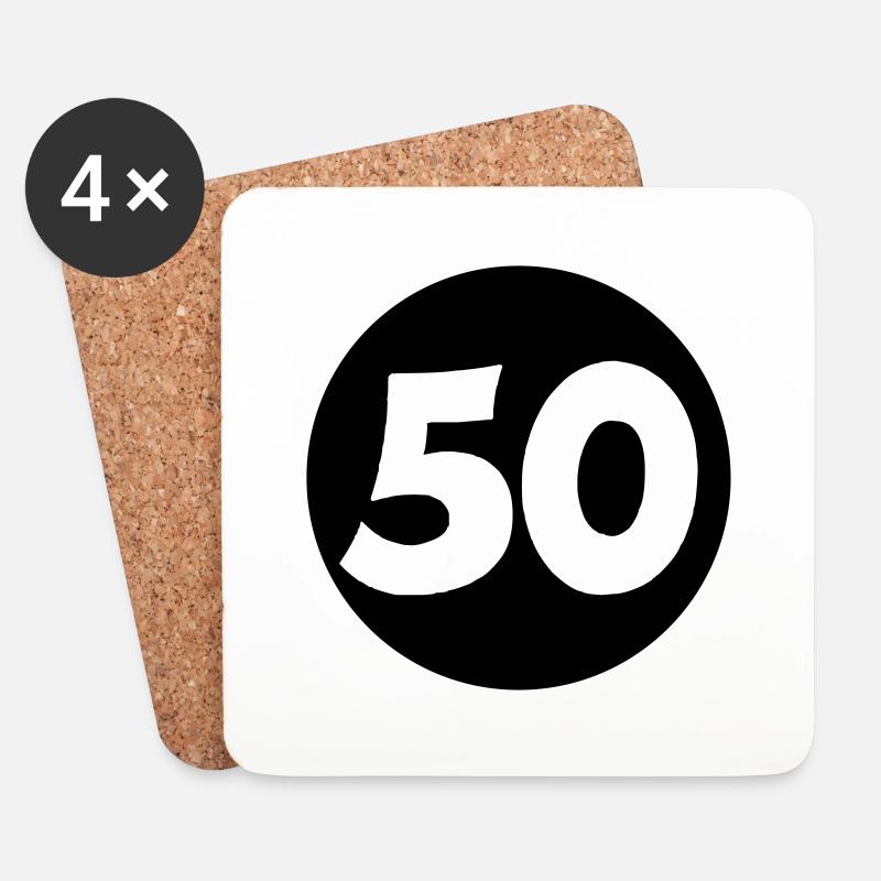 50 - Untersetzer (4er-Set) - Weiß